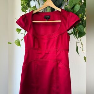 Laundry by Shelli Segal Red “Burgundy” Midi Cocktail Dress